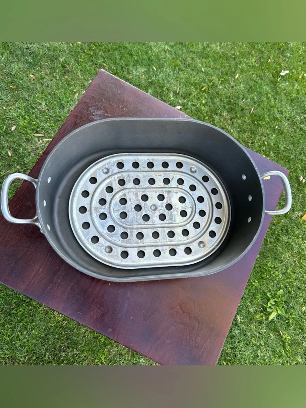 Vintage Magnalite GHC Dutch Oven Roaster w/Trivet 15.5” 13QT Aluminum USA Made